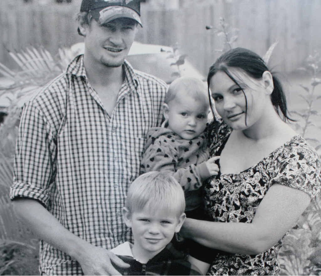 Niomie Kennard, with her husband, Owen and children Tannah, 8, and Lucy, 3.